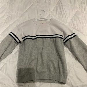 striped crewneck sweatshirt